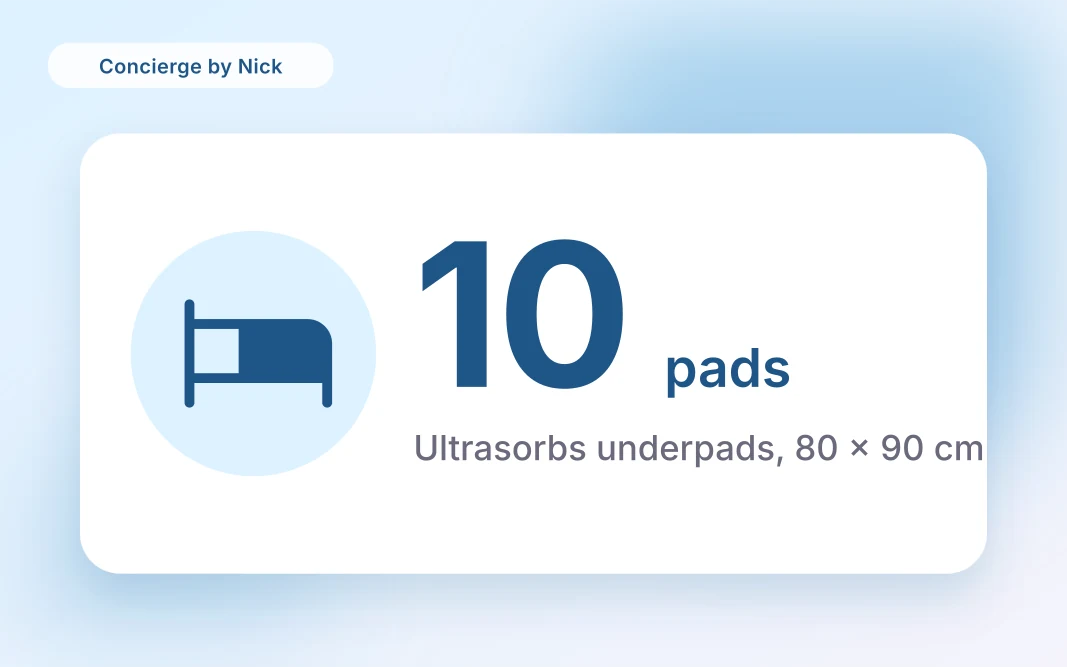 Ultrasorbs Advanced Premium Underpads, bag of 10